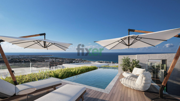 Studio | Pafos | Basen z widokiem na morze